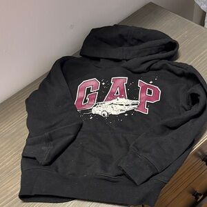 GAP Black Hoodie with Burgundy Logo